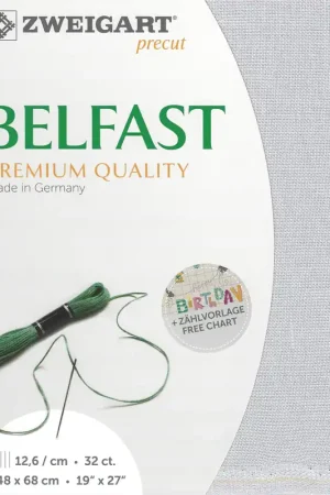 Certified Precut Zweigart Belfast 3609/705 Pearl Gray