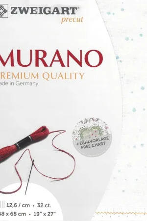 Precut Zweigart Murano Splash 3984/1299 Antique White Mint Splash Editor’s Pick