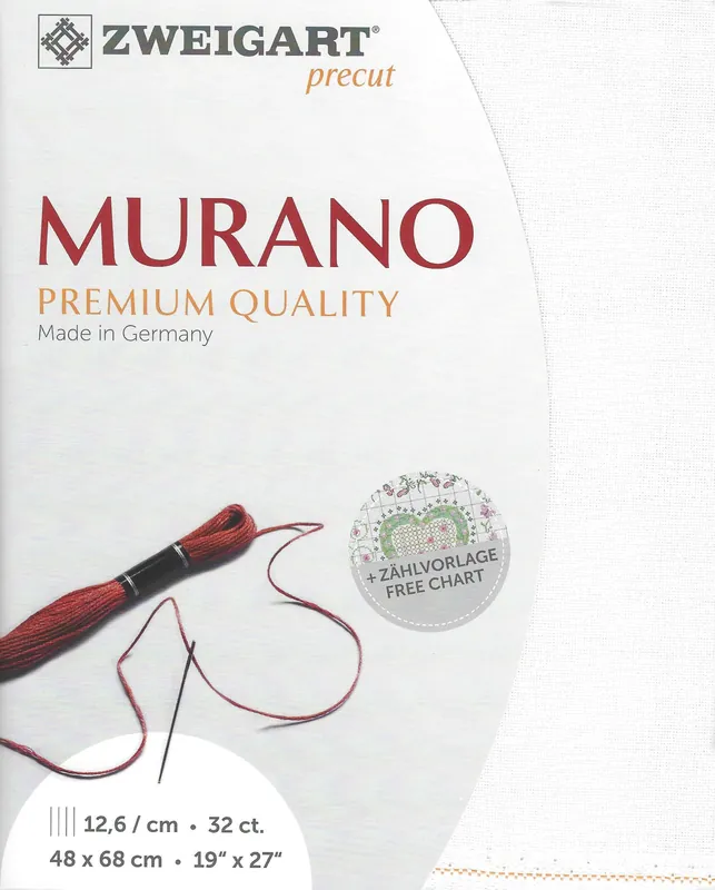 Precut Zweigart Murano 3984/100 White Grab Now
