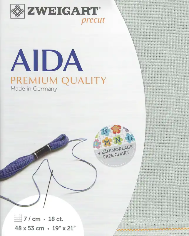 Precut Zweigart Fein-Aida 18 ct. 3793/718 Confederate Grey One Day Deal