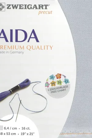 Weekend Sale Precut Zweigart Aida 3251/713 Steel-Grey