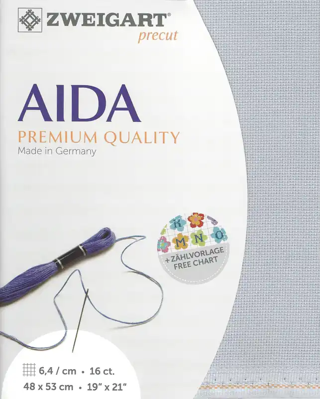 Weekend Sale Precut Zweigart Aida 3251/713 Steel-Grey