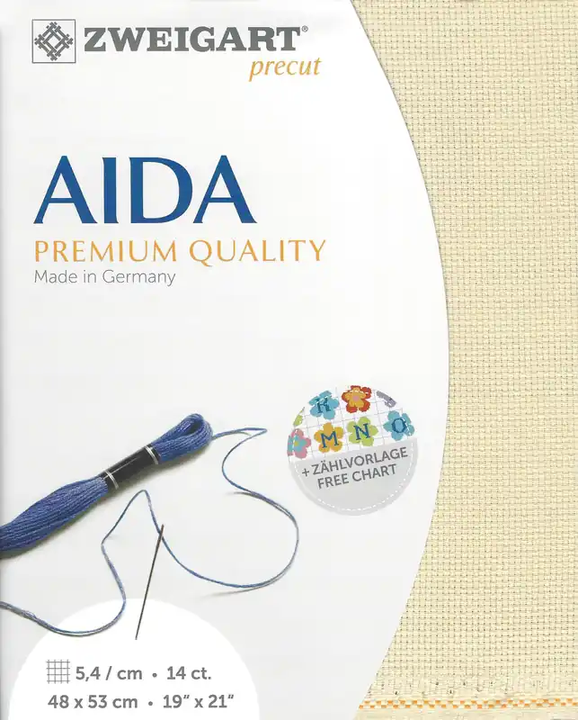 Final Sale Precut Zweigart Stern-Aida 3706/770 Platinum