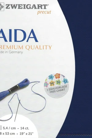 Clearance Precut Zweigart Stern-Aida 3706/567 Marine Blue