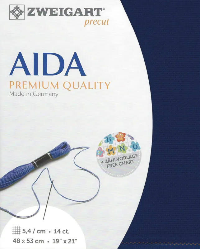 Clearance Precut Zweigart Stern-Aida 3706/567 Marine Blue
