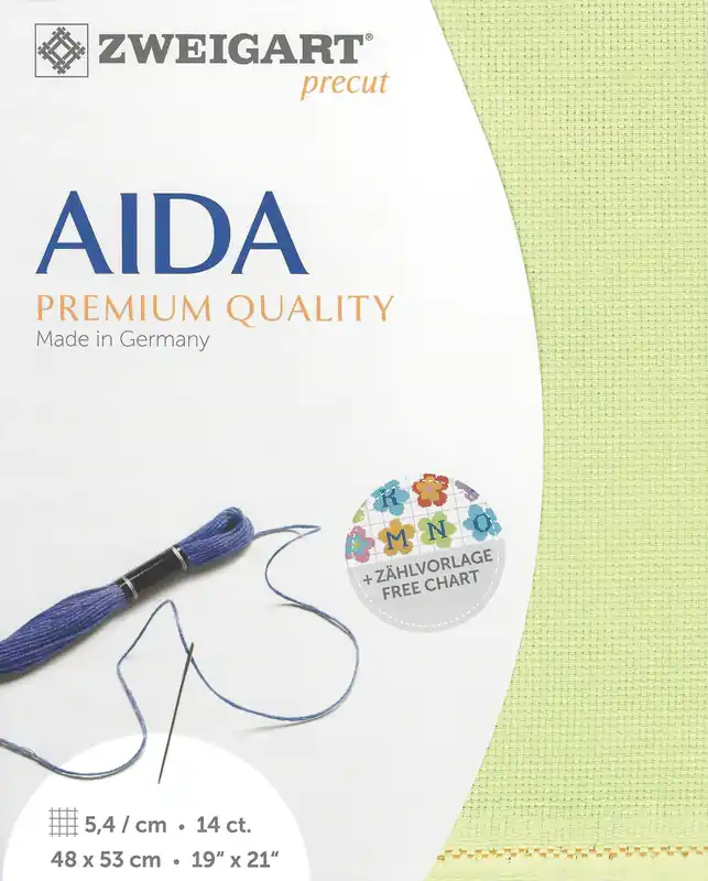 Latest Precut Zweigart Stern-Aida 3706/6122 Lime