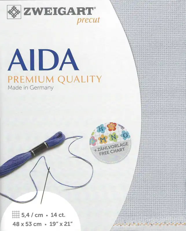 Precut Zweigart Stern-Aida 14 Count 3706/713 Steel-Grey Best Price