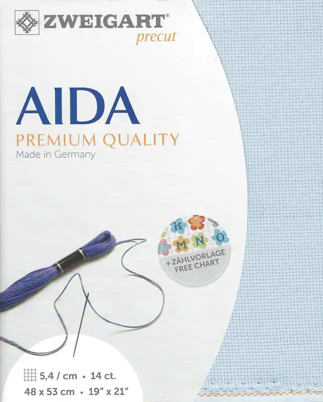 Special Discount Precut Zweigart Stern-Aida 3706/5130 Pale Blue