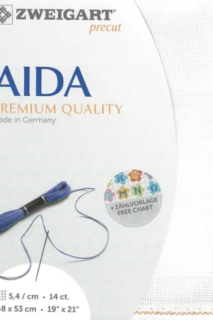 Special Offer Precut Zweigart Stern-Aida 14 Count 3706/101 Antique White