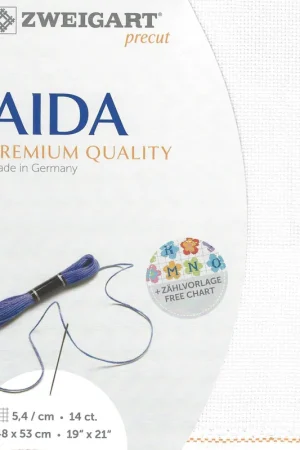 Precut Zweigart Stern-Aida 3706/100 White Trending