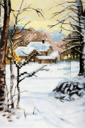 complete counted cross stitch kit - greetings card "Winter landscape" 6234 Must Have