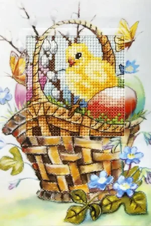 complete cross stitch kit - greetings card "Easter" 6220 Time-Limited
