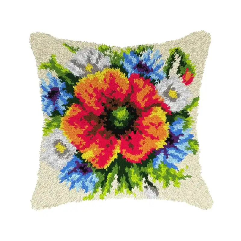 Fan Favorite Latch hook cushion kit "Poppy" 4144