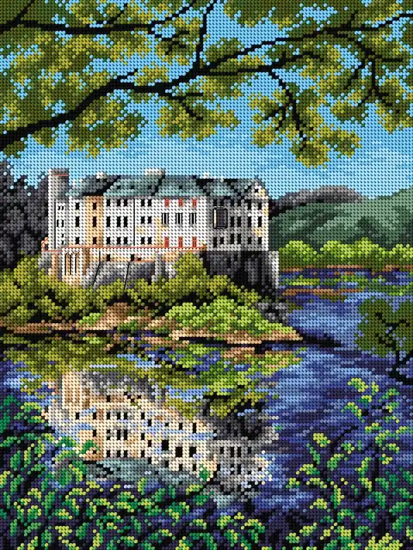 Price Cut Gobelin canvas for halfstitch without yarn Castle Orlik 2383J
