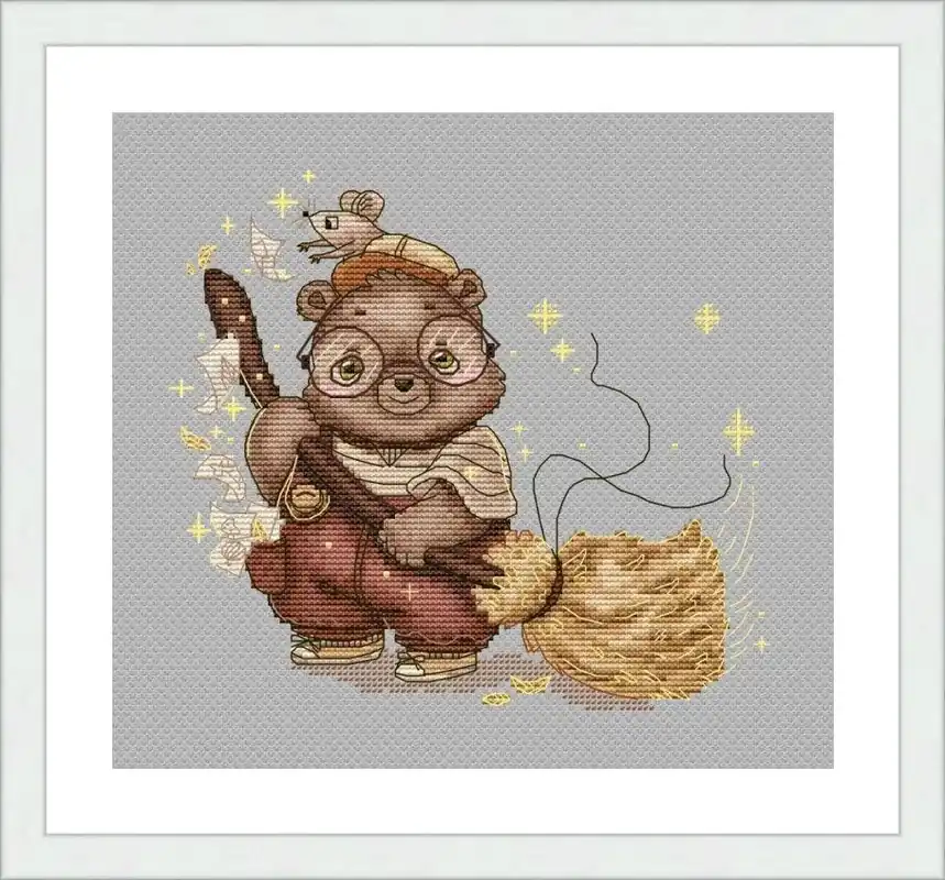 Teddy Bear Wizard - PDF Cross Stitch Pattern Luxury