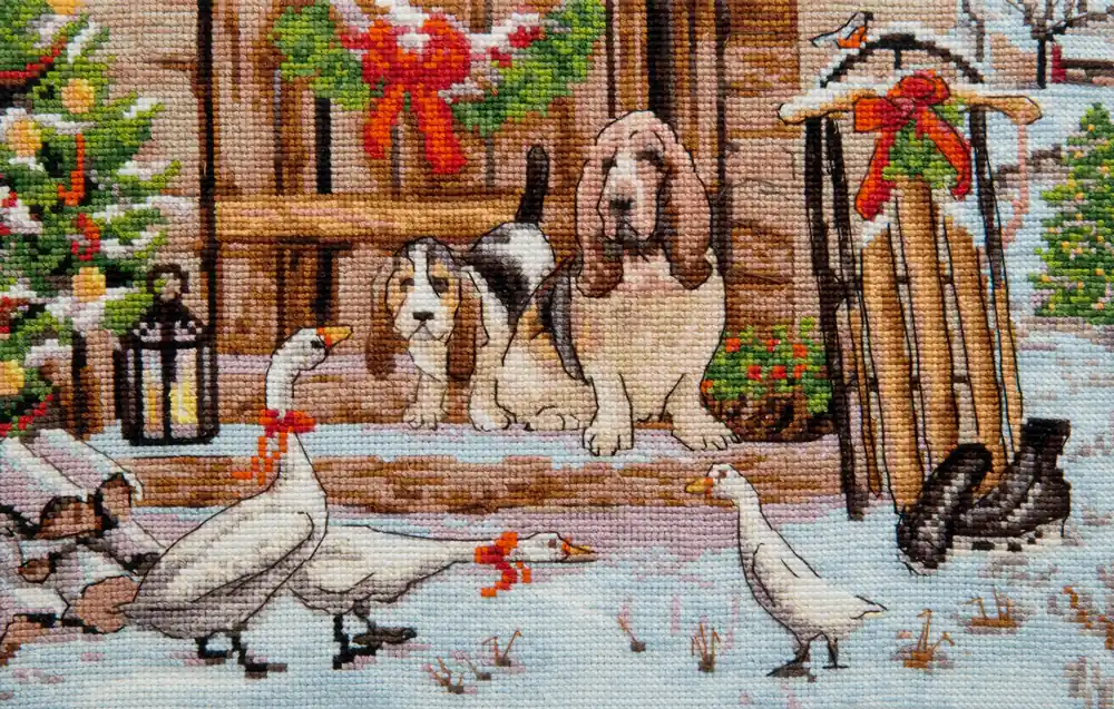 M-489C Counted cross stitch kit "Friends on a walk" Trending