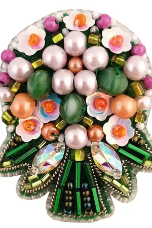 BP-273C Beadwork kit for creating broоch Crystal Art "Bouquet" Fan Favorite
