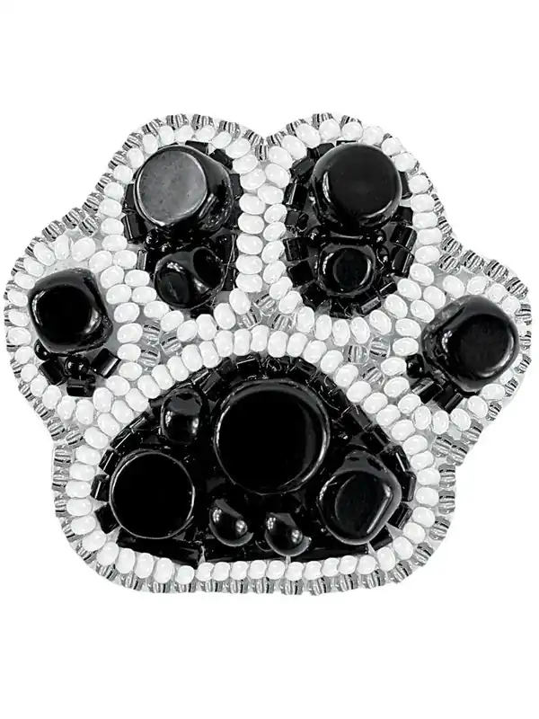 BP-254C Beadwork kit for creating brooch Crystal Art "Paw" Worldwide Shipping