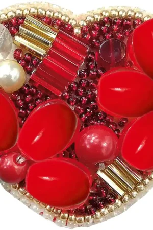 Best Price BP-200C Beadwork kit for creating brooch Crystal Art "Heart"