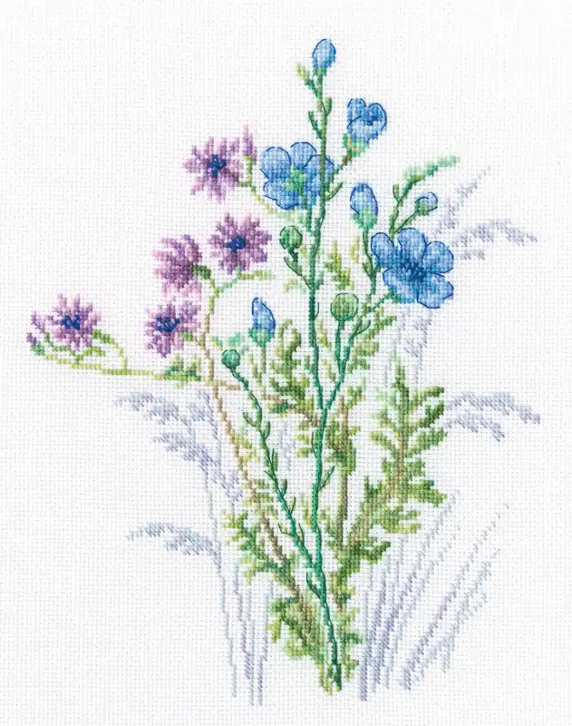 Colourful flowers M942 Counted Cross Stitch Kit One Day Deal