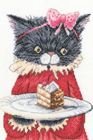 Seasonal Sale There were cats. I bring happiness M914 Counted Cross Stitch Kit