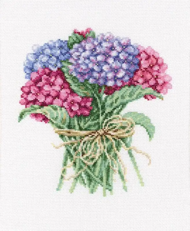 Order Now Hydrangea bouquet M564 Counted Cross Stitch Kit