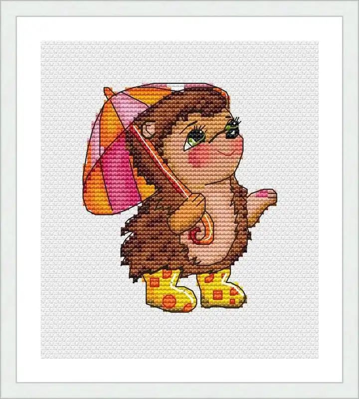 No Minimum Order Autumn Hedgehog - PDF Cross Stitch Pattern