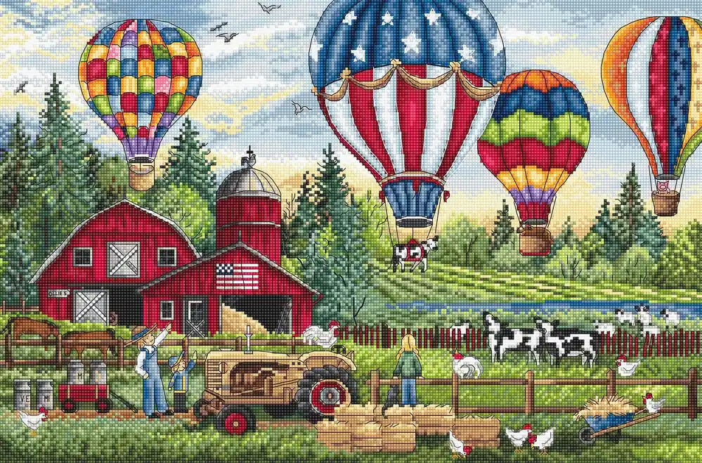 Up Up and Away L8048 Counted Cross Stitch Kit New Release