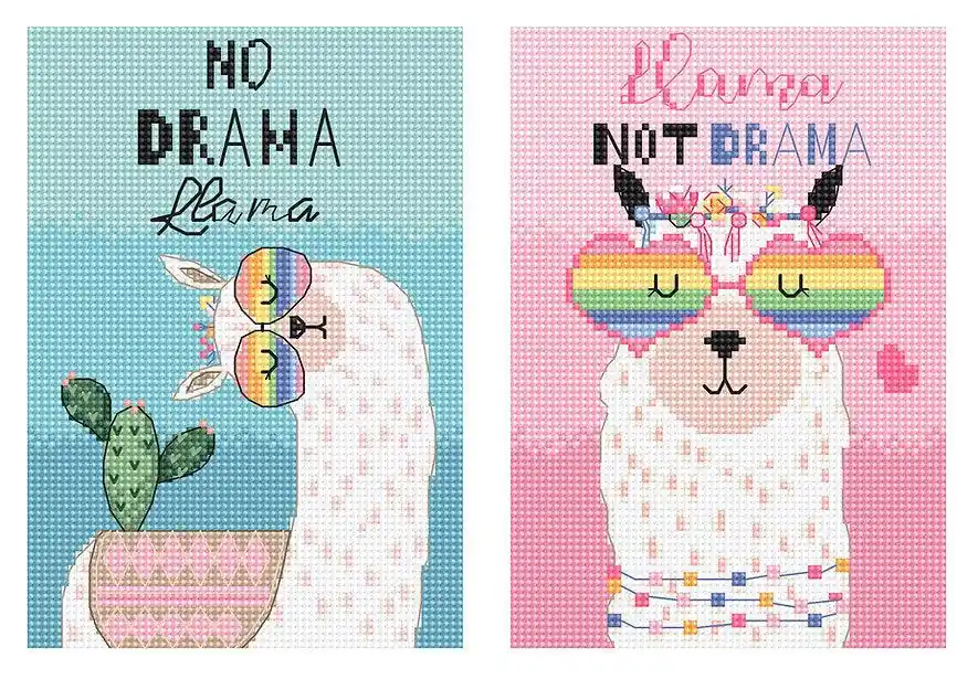 No drama Llama L8044 Counted Cross Stitch Kit Budget