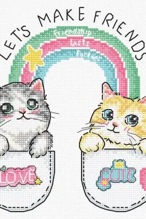 Warranty Included Let's make friends! L8043 Counted Cross Stitch Kit