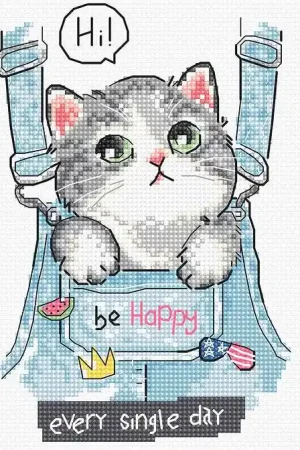 Top Pick Be Happy L8042 Counted Cross Stitch Kit