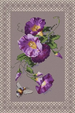 Secure Checkout Bindweed Flower - PDF Cross Stitch Pattern