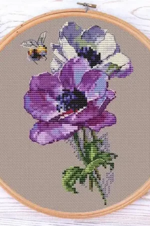 Anemones - PDF Cross Stitch Pattern Professional Grade