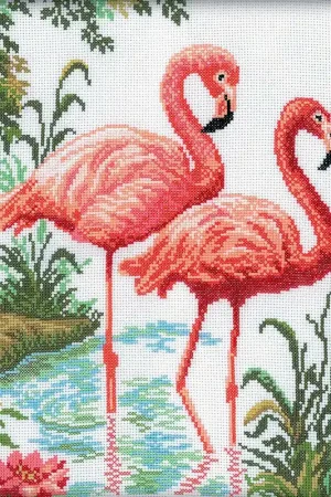 Viral Flamingo M106 Counted Cross Stitch Kit