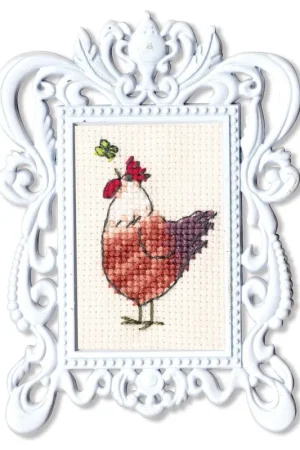 Limited Offer Cock with butterfly FA008 Counted Cross Stitch Kit