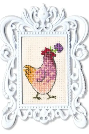 Hen with flower FA007 Counted Cross Stitch Kit Hot Picks