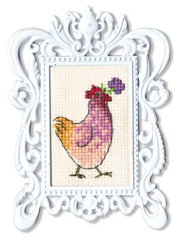 Hen with flower FA007 Counted Cross Stitch Kit Hot Picks