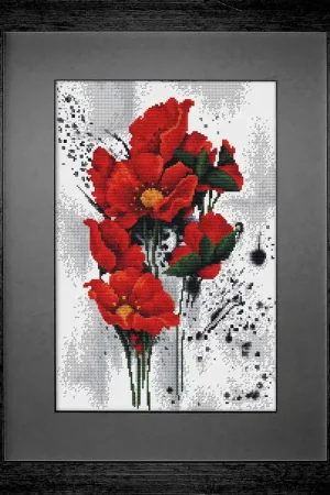 The Poppies B7014L Counted Cross-Stitch Kit Direct From Factory
