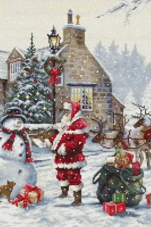 Santa's Cottage BU5011L Counted Cross-Stitch Kit Money Back Guarantee