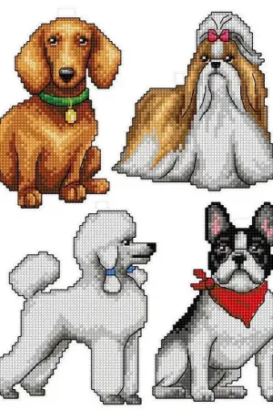 "Dogs" 122CS Counted Cross-Stitch Kit Grab Now