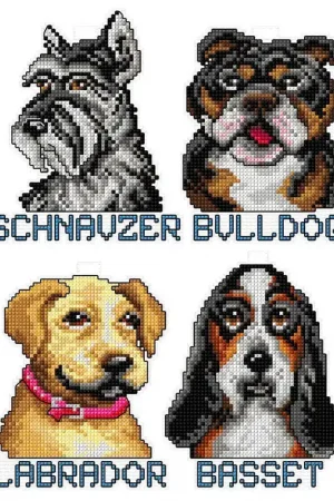 "Favorite Dogs" 104CS Counted Cross-Stitch Kit Limited Offer