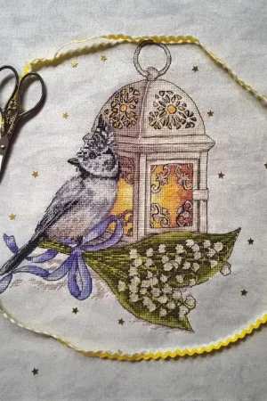 Bird with the Lamp. May. Calendar Series - PDF Cross Stitch Pattern Best Price