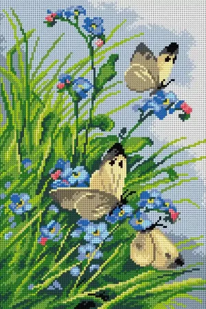 Next Day Delivery Gobelin canvas for halfstitch without yarn after Catherine Klein - Butterflies 3378J
