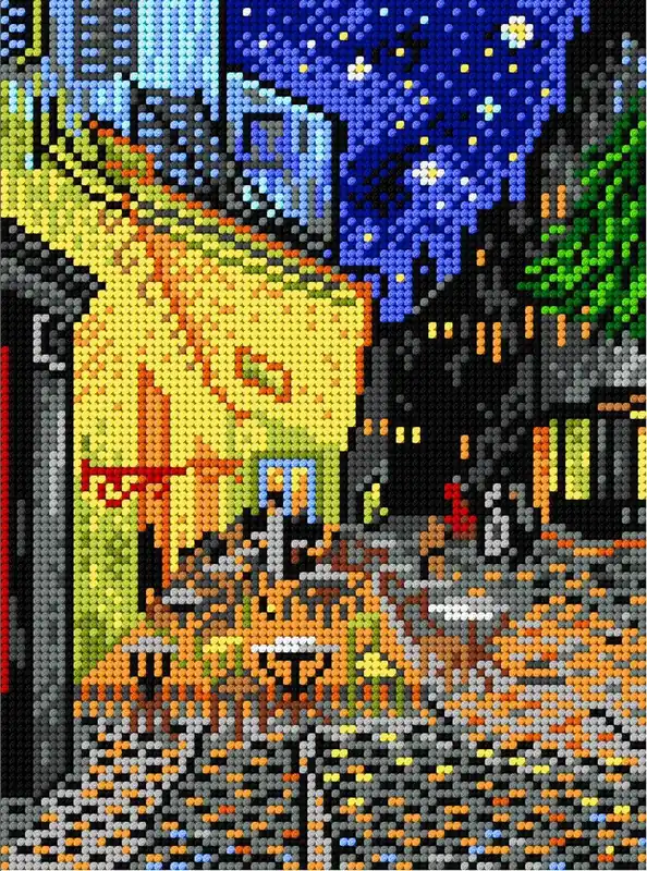 Get Yours Gobelin canvas for halfstitch without yarn after Vincent van Gogh - Cafe Terrace at Night 1815F