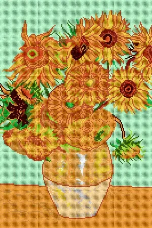 Today Only Gobelin canvas for halfstitch without yarn after Vincent van Gogh - Sunflowers 1426M