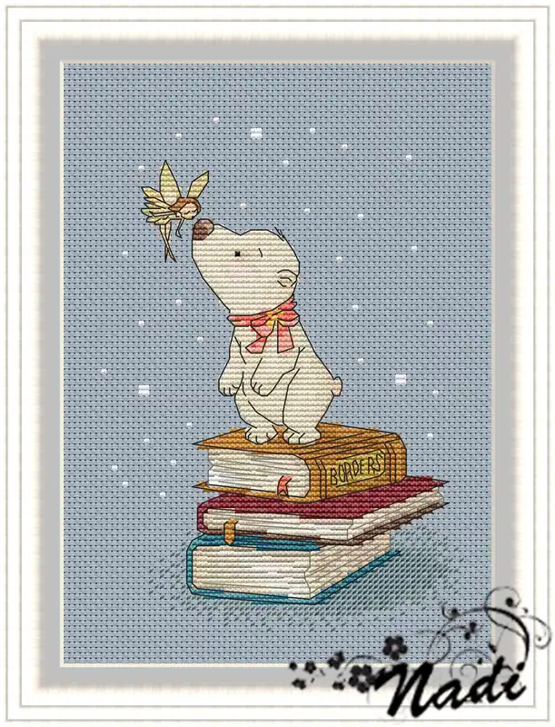 Get Yours Bear on Books - PDF Cross Stitch Pattern