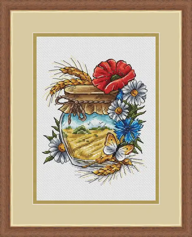 Summer in the Jars. Poppy Fields - PDF Cross Stitch Pattern Fan Favorite
