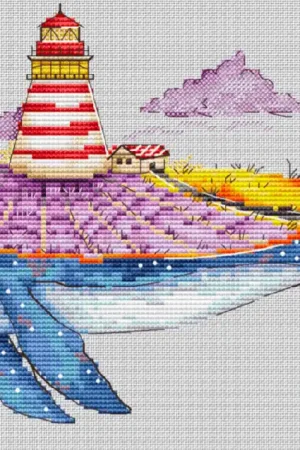 Best Price Whale Lavender Field - PDF Cross Stitch Pattern