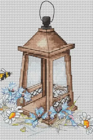 Special Discount Spring Lantern - PDF Cross Stitch Pattern