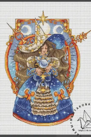 Astronomical Witch - PDF Cross Stitch Pattern Big Sale